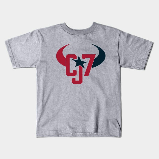 CJ7, Houston Football design Kids T-Shirt by FanSwagUnltd